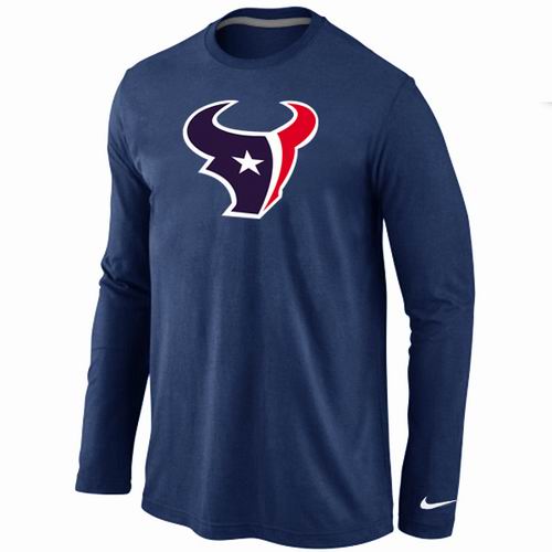 Nike Houston Texans Team Logo Long Sleeve NFL T-Shirt - Navy Blue